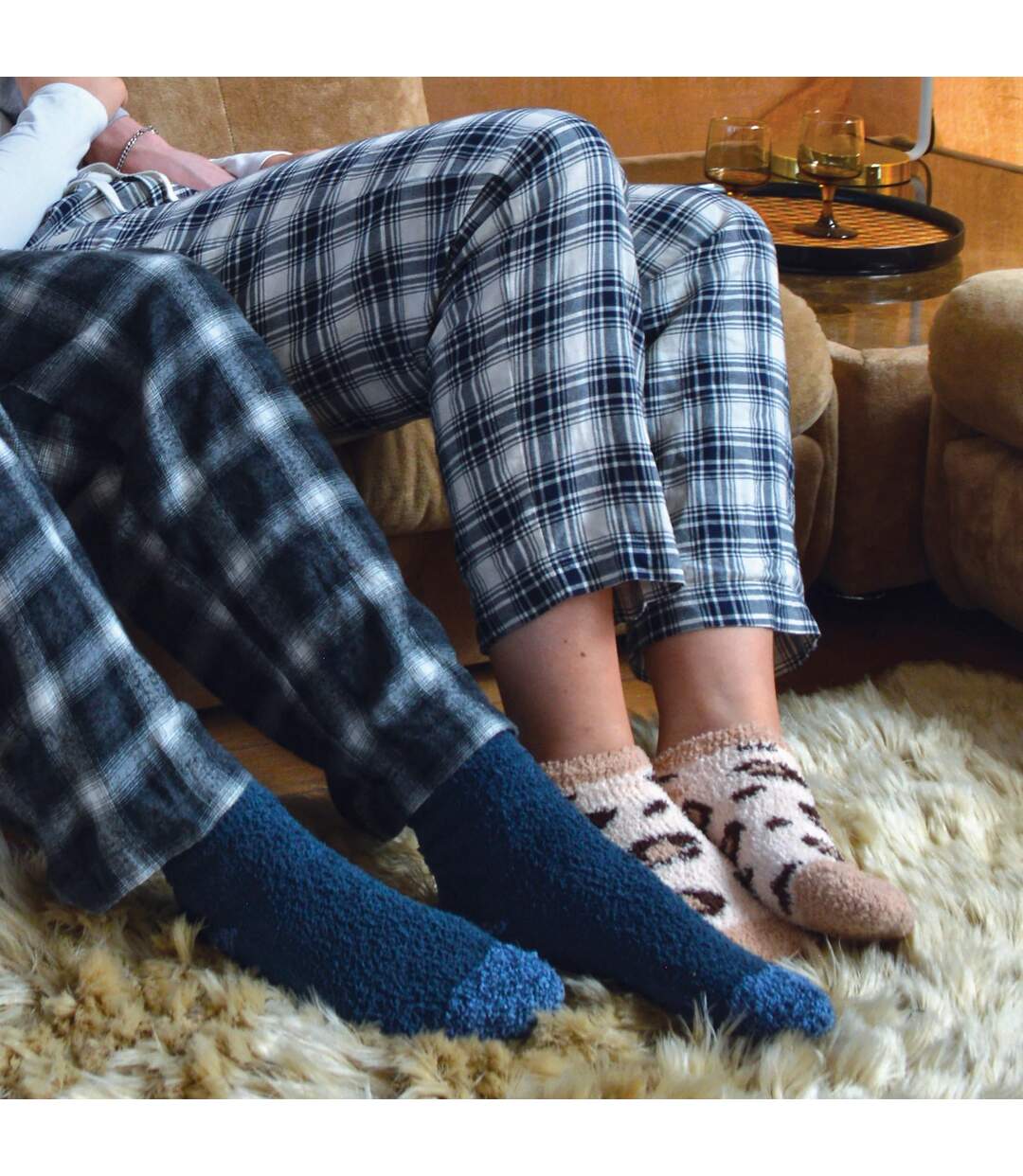 8 Pack Ladies Animal Print Low Cut Cosy Socks-5