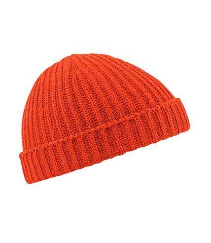 Beechfield® Unisex Retro Trawler Winter Beanie Hat (Fire Red)