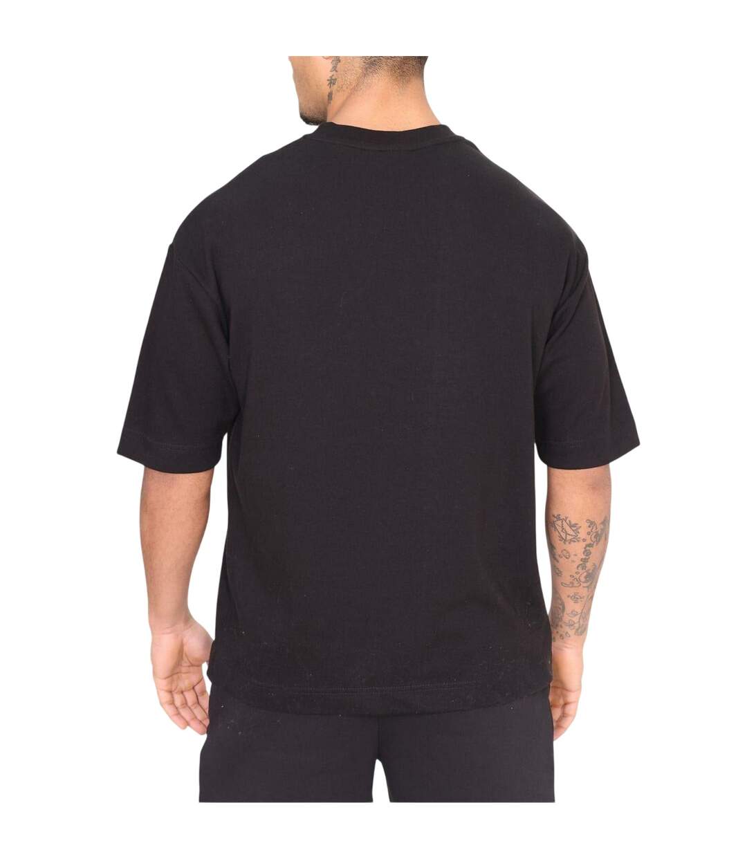 Unisex Adult Skeleton Cowboy Boxy T-shirt Black Rose London-2