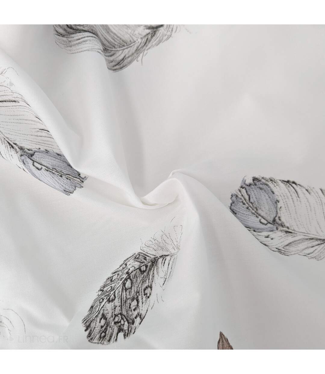 Housse de couette percale pur coton PLUMES-3