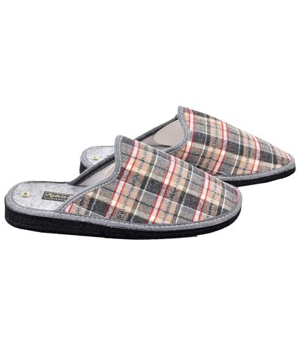 Pantoufle HOMME Mule JACQUARD PULIDINES GRIS