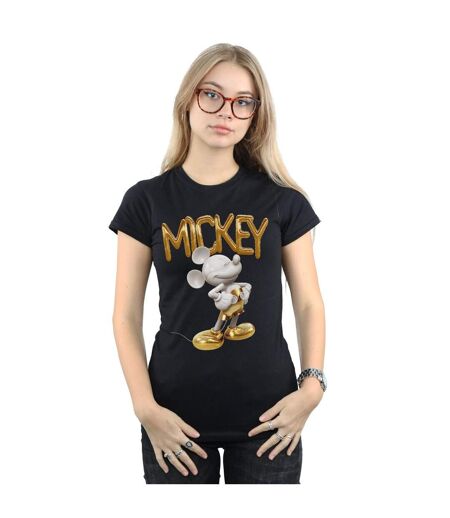 Disney Femme/Les femmes - T-shirt en coton avec statue en or de Mickey Mouse (Noir) - UTBI32758