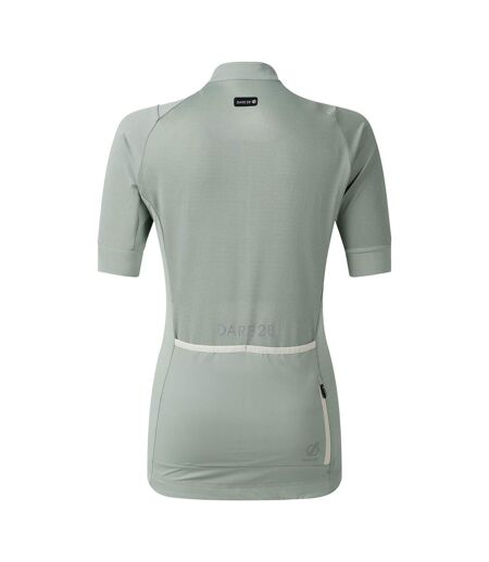Womens/ladies Lightning Short-sleeved Cycling Jacket Glacier Green Dare 2B