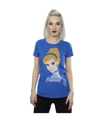 Disney Princess Womens/Ladies Cinderella Silhouette Cotton T-Shirt (Royal Blue)