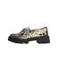 Womens/ladies Snake Print Loafers Light Beige Steve Madden-2