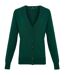 Premier Womens/Ladies Button Through Long Sleeve V-neck Knitted Cardigan (Bottle) - UTRW1133