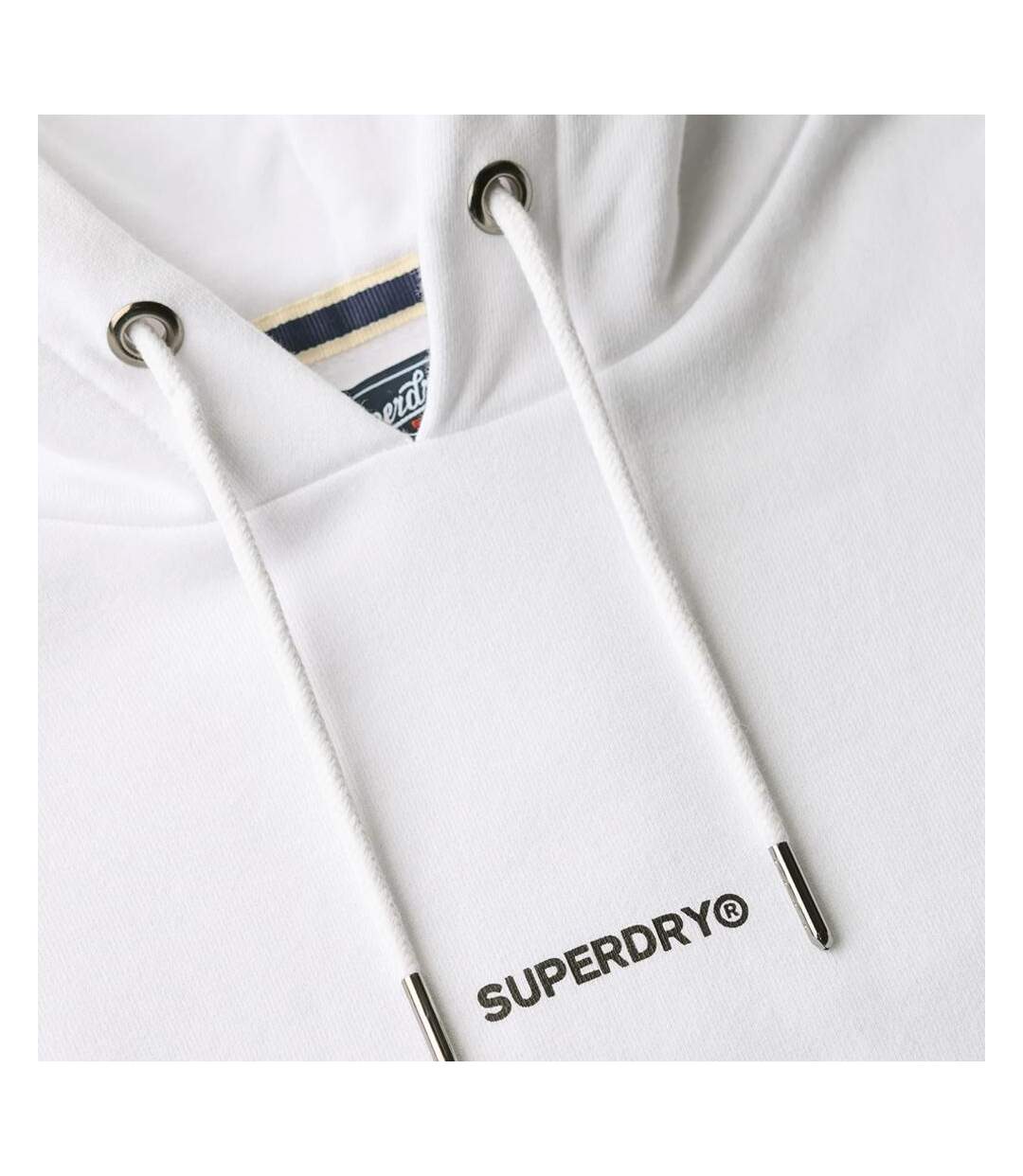 Sweat à capuche blanc homme superdry plain hood - l-2