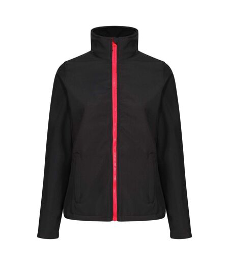 Regatta Standout Womens/Ladies Ablaze Printable Soft Shell Jacket (Black/Classic Red)
