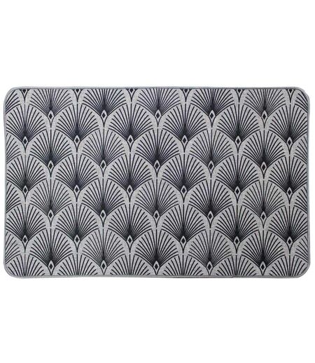 Tapis Tissé Imprimé Casella 45x75cm Gris