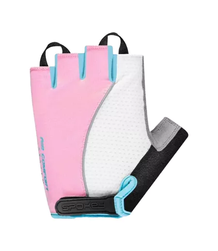 Womens/ladies Piacenza Cycling Gloves White Pink Spokey