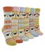 Ladies 6 Pack Alpaca Socks with Sheep Pattern-1