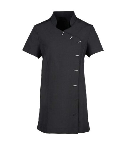 Premier Womens/Ladies Orchid Short-Sleeved Tunic (Black) - UTPC6881