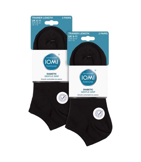 6 Pack Mens Diabetic Trainer Socks | Cushioned Foot Wide Ankle Socks