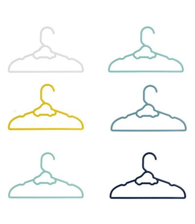 Lot de 6 cintres enfant en plastique Voiture