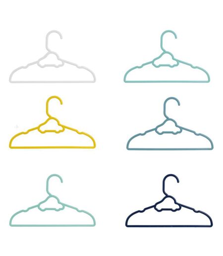 Lot de 6 cintres enfant en plastique Voiture