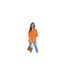 Womens/ladies Ruched V Neck Smock Top Orange AX Paris-1