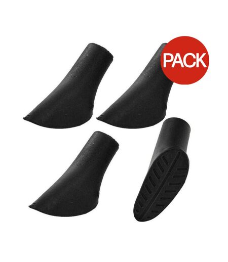 Lot De 4  Embouts Pour Bâtons De Randonnée Taille Unique Noir Inny