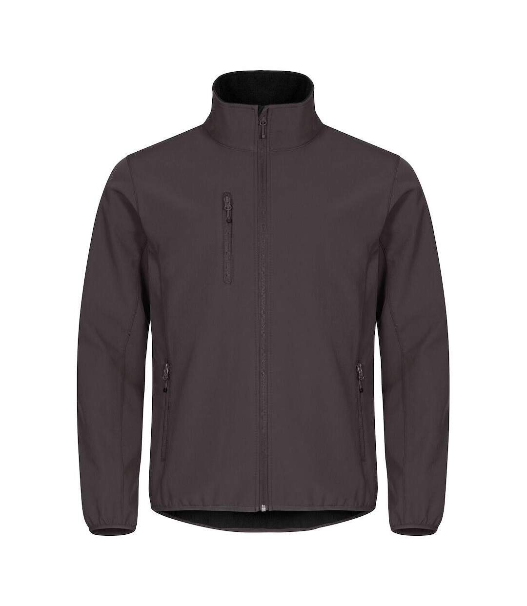 Mens Classic Soft Shell Jacket Dark Grey Clique-1