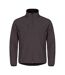 Mens Classic Soft Shell Jacket Dark Grey Clique-1