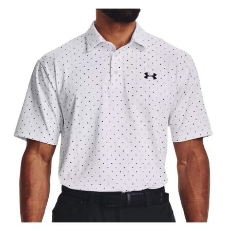 Polo Blanc/Noir Homme Under Armour Playoff - L