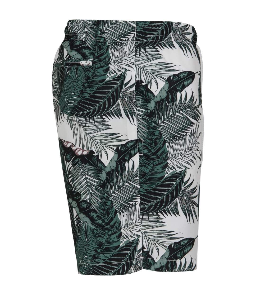 Short De Bain Motif/style Feuille De Palmier Homme Vert Noir Blanc Urban Classics-4