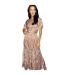 Robe Mi-longue Vacances Femme Marron AX Paris-1