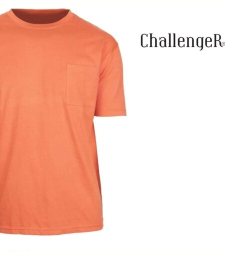 CHALLENGER SHERIF3 — Tee-shirt 1 poche orange : l'éclat du coton jersey au quotidien