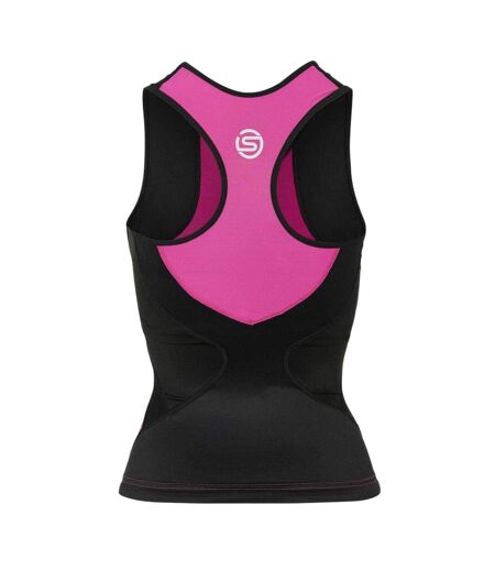 Womens/ladies Tri 400 Sleeveless T-shirt Pink Skins