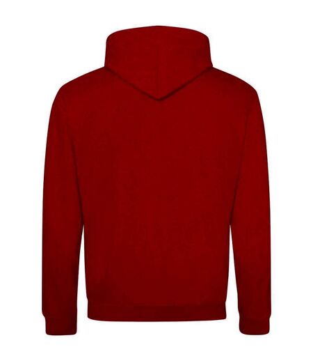 Sweat à capuche varsity femme rouge feu / blanc Awdis