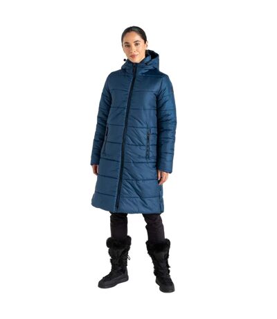 Womens/ladies Distinguish Baffled Padded Jacket Moonlight Denim Dare 2B