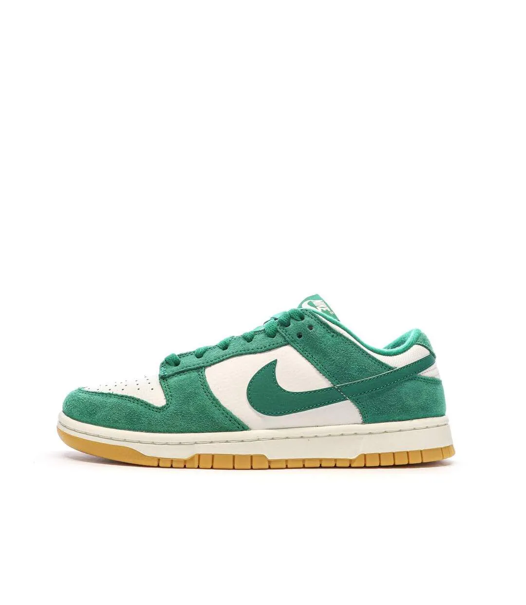 Baskets blanches/vertes homme nike dunk low-1