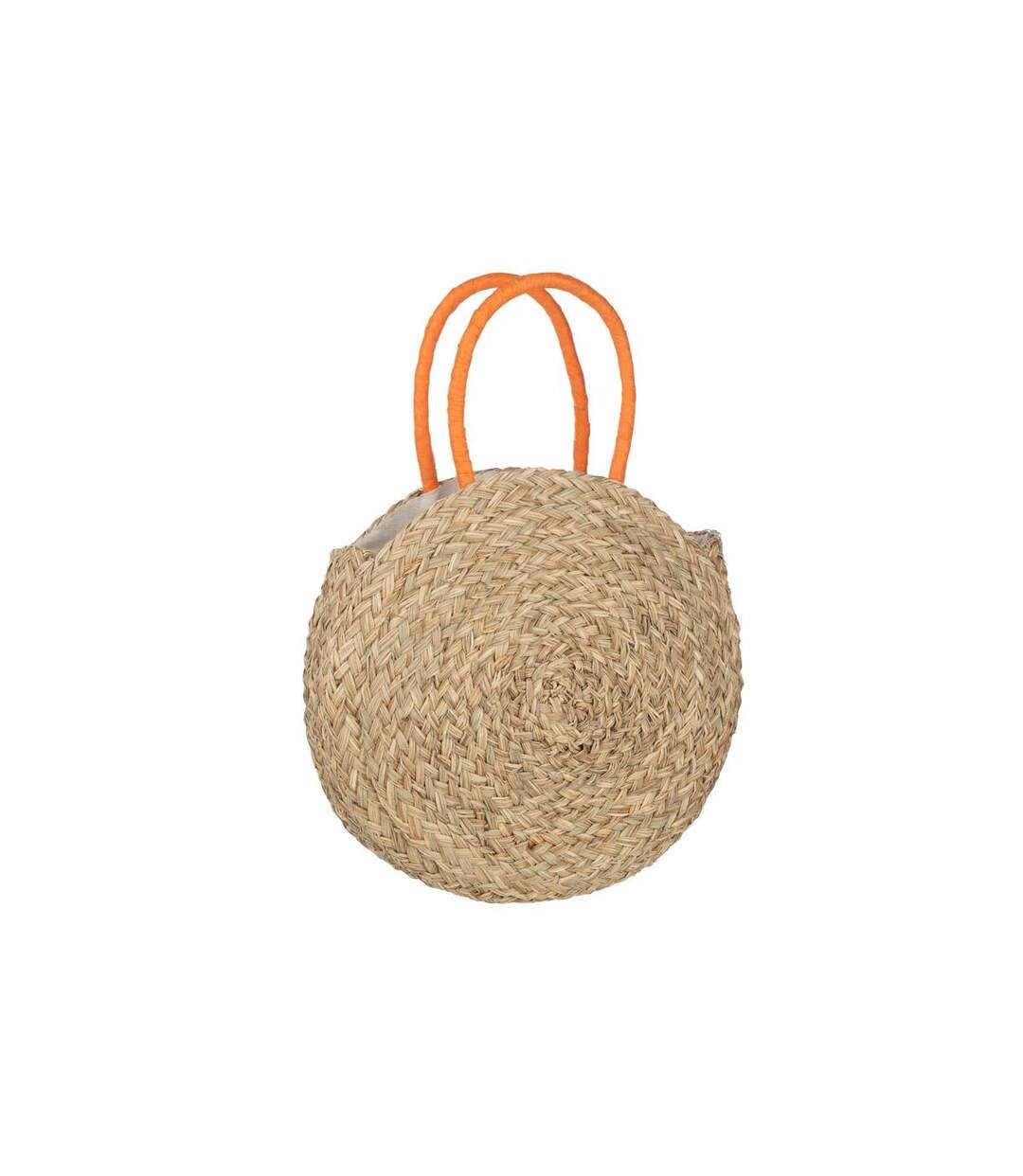 Sac de Plage Fleur 40cm Naturel & Orange-2