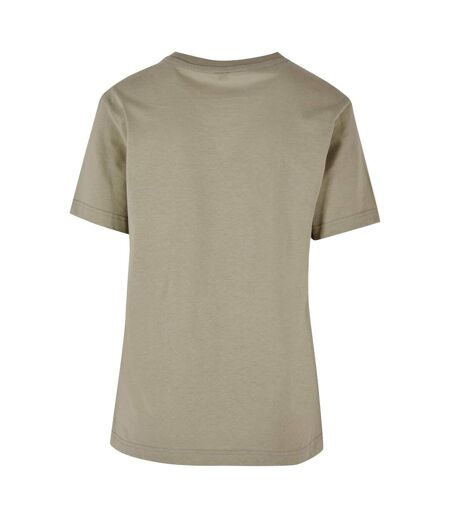Womens/ladies oversized t-shirt pale olive Build Your Brand