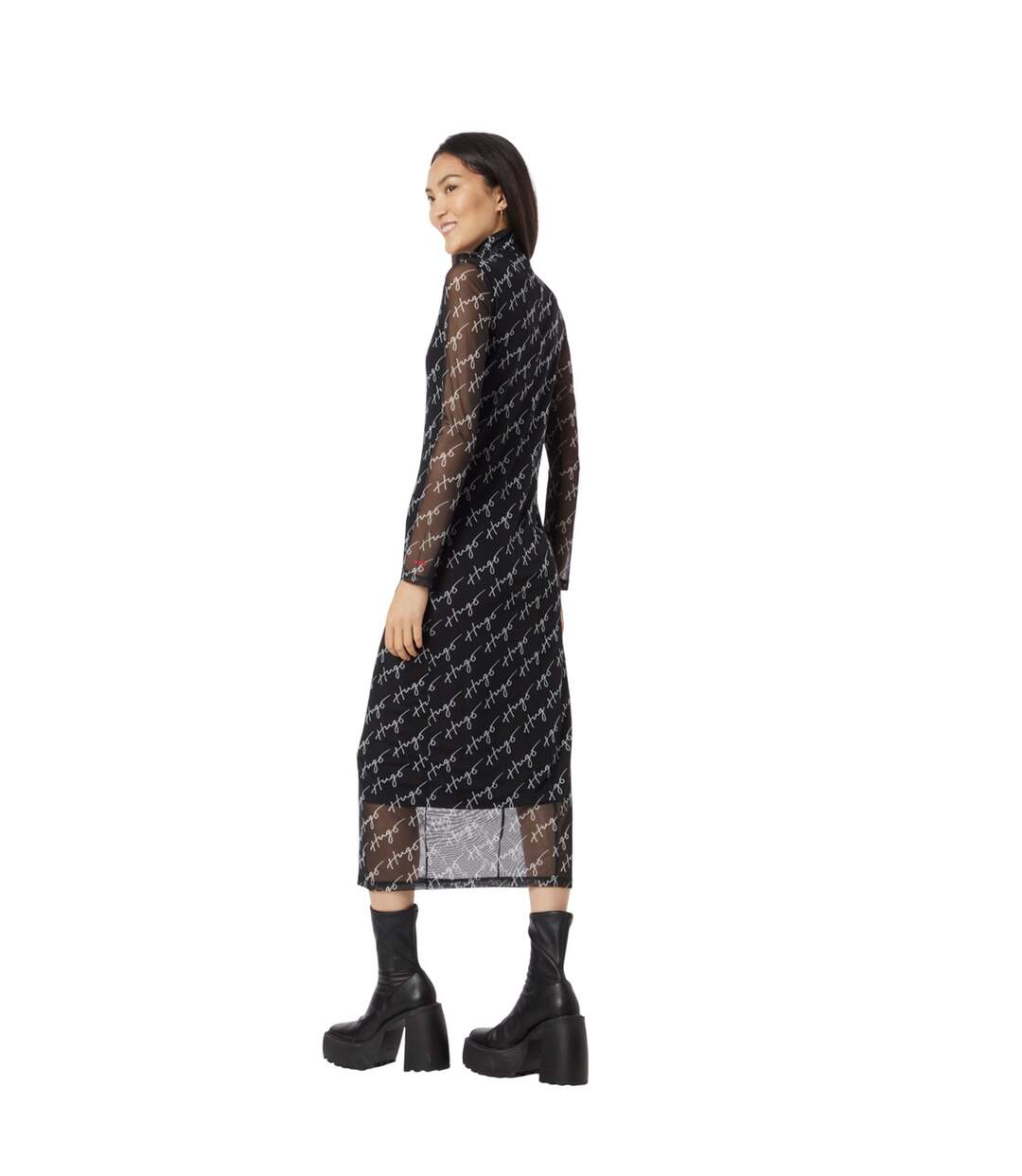 Robe Neshy Femme Noir Blanc Hugo-3