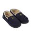 Mens Aspen Faux Suede Moccasin Slippers Navy Lyle & Scott-3