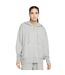 Womens/ladies Phoenix Fleece Oversized Sport Full Zip Hoodie Grey Marl Marl Nike-1