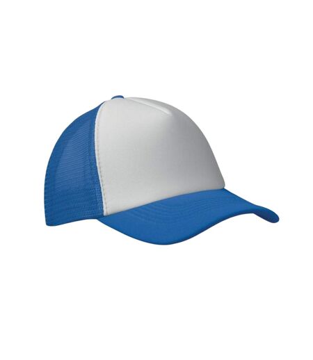 Bubble Trucker Cap White Blue MidOcean