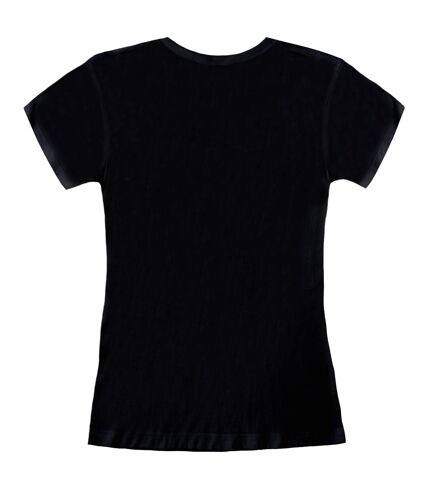 Superman Womens/Ladies Logo T-Shirt (Black)