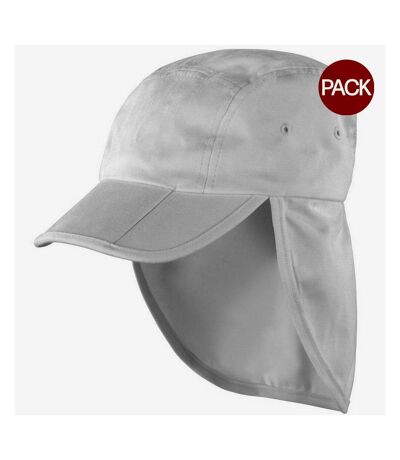 Lot de 2  casquettes légionnaire pliables adulte blanc Result