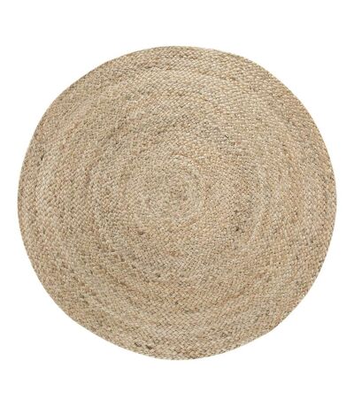 Tapis rond tissé en jute motif uni JUTERON