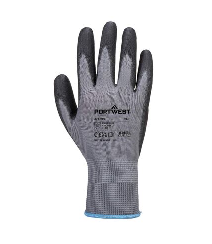 A120 pu palm grip gloves xs grey/black Portwest