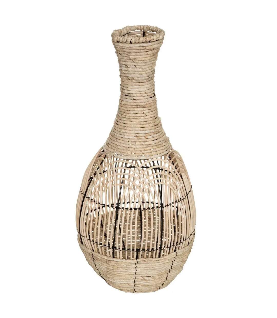 Vase Déco en Rotin Idylle Folk 63cm Naturel-1