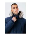 Hype Parka Luxe Longline pour hommes (Marine) - UTHY6868