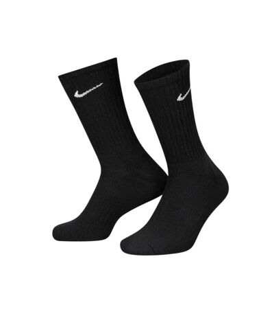 NIKE Lot de 3 paires de Chaussettes Mixte Coton EVERYDAY Noir