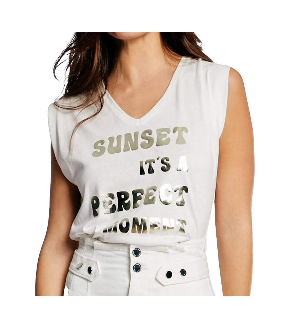 T-shirt Blanc Femme Morgan SUN - S-1