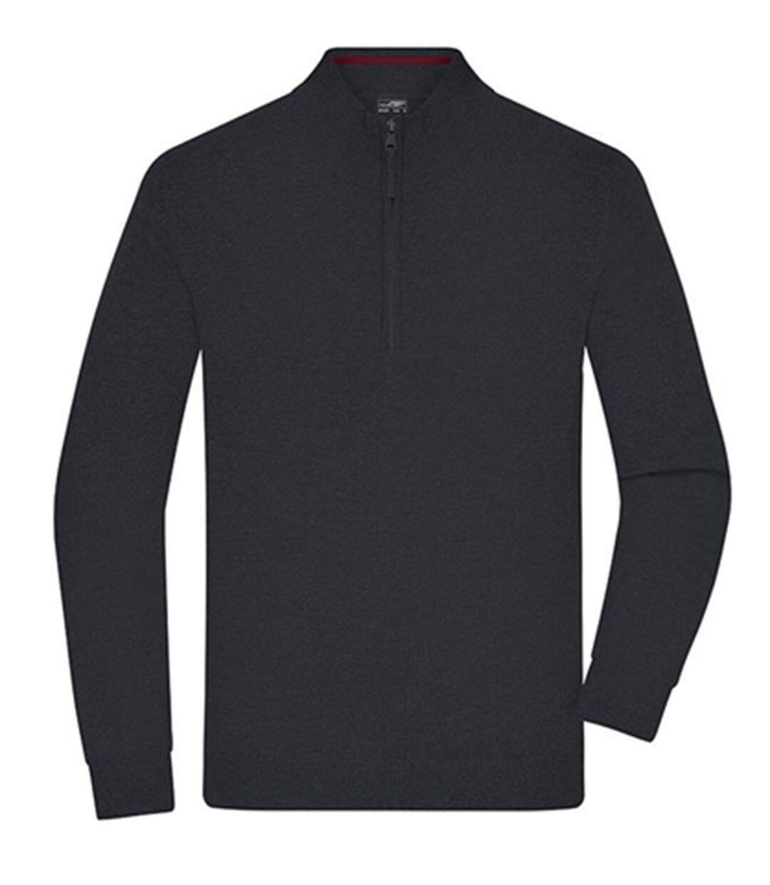 Pull col zippé - Homme - JN1324 - noir-2