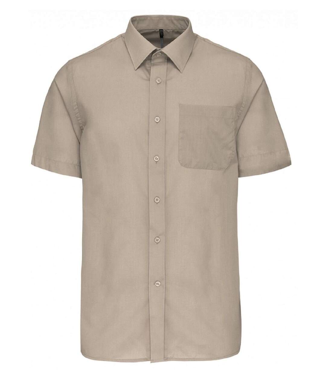 Chemise popeline manches courtes - K551- beige - homme-1