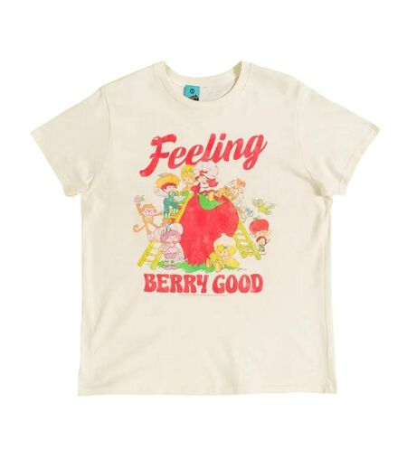 T-shirt Feeling Berry Good Femme Blanc Cassé Strawberry Shortcake