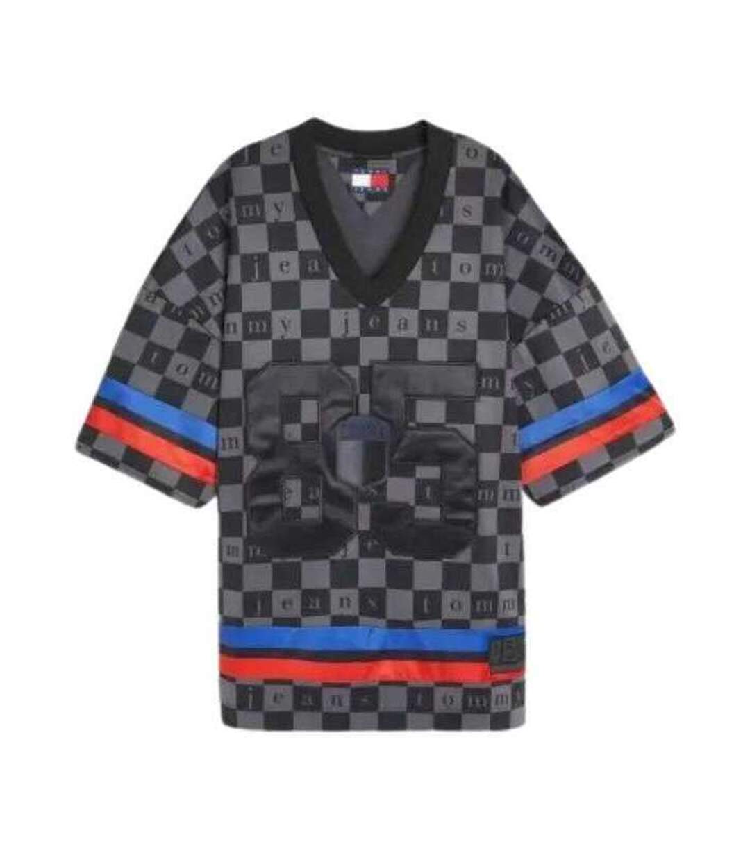 Sweat Demi-manches Motif/style Damier Homme Noir Tommy Jeans-2