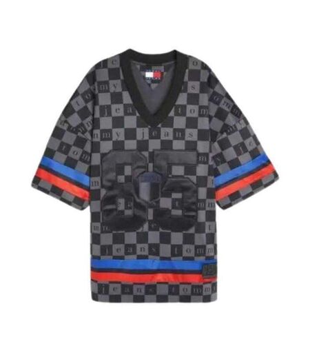 Sweat Demi-manches Motif/style Damier Homme Noir Tommy Jeans